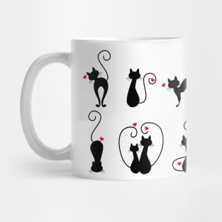 Love Cat Silhouettes Mug